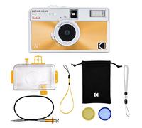 KODAK EKTAR H35N Half Frame Film Camera, 35mm, Reusable, Focus-Free, Bulb Function, Built-in Star Filter, Coated Improved Lens (Film & AAA Battery are not Included) (Glazed Orange, Premium Kit)