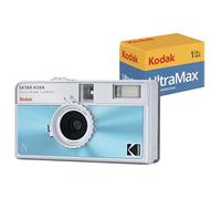 KODAK EKTAR H35N Half Frame Film Camera Bundle with Kodak Ultramax 400/24EXP 35mm Roll Film (Glazed Blue, Bundle)