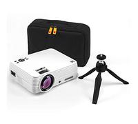 KODAK FLIK X7 Home Projector (Max 1080p HD) with Tripod, & Case Included | Compact, Projects Up to 150” with 720p Native Resolution & 30,000 Hour, Lumen LED Lamp| AV, VGA, HDMI & USB Compatible White