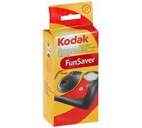 KODAK FunSaver Flash 27exp - Single-Use 35mm Camera, Auto ON/OFF Flash, LED Indicator, Automatic Exposure Control - Black