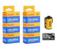 Kodak GC/UltraMax 400 Color Negative Film 35mm Roll Film, 36 Exposures, 6-Pack with Microfiber Cloth