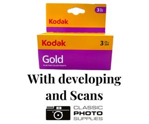 Kodak Gold 200 35mm 24 Exp X 3 Pack Including Dev, Scans, Negatives & 6x4 Prints