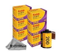 Kodak Gold 200 35mm Color Negative Film (6-Pack) - 24 Exposures per Roll, ISO 200, Daylight-Balanced Print Film + TSC Microfiber Cloth