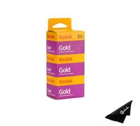 Kodak Gold 200 35mm Film Bundle, 12 Rolls (4x3 Pack), 36 Exposures Each, for 35mm Film Camera Includes Balveli Premium Microfiber Cloth-Kodak 12 Roll Pack