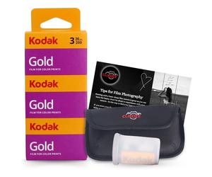 Kodak Gold 200 36 Exposure Three pack With 4 Film Clikoze Film Case