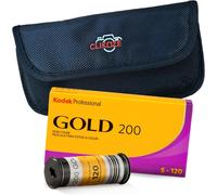 Kodak Gold Colour Film - 120 Roll Film - Pack of 5 with Film Storage Case