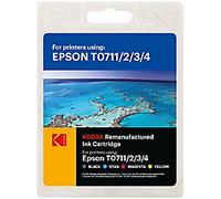 Kodak Ink Cartridge Compatible with Epson C13T07154012 T0715 Black, Cyan, Magenta, Yellow Pack of 4