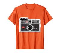 Kodak INSTAMATIC Camera Design T-Shirt, Men, Orange, XX-Large