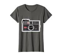 Kodak INSTAMATIC Camera Design T-Shirt, Women, Asphalt Grey, XX-Large