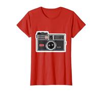 Kodak INSTAMATIC Camera Design T-Shirt, Women, Red, Small