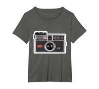 Kodak INSTAMATIC Camera Design T-Shirt, Women's Plus, Asphalt Grey, 3X