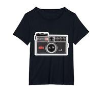 Kodak INSTAMATIC Camera Design T-Shirt, Women's Plus, Black, 1X