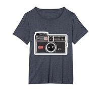 Kodak INSTAMATIC Camera Design T-Shirt, Women's Plus, Heather Blue, 2X