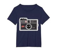 Kodak INSTAMATIC Camera Design T-Shirt, Women's Plus, Navy Blue, 1X