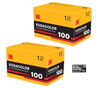 Kodak Kodacolor 100 Color Negative Film (35mm Roll Film, 36 Exposures) - 2-Pack with Microfiber Cleaning Cloth