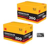 Kodak Kodacolor 200 Color Negative Film (35mm Roll Film, 36 Exposures) - 2-Pack with Microfiber Cleaning Cloth