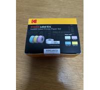 KODAK Label ERA M50 Sticker Label 12 Rolls Set (White 9Rolls, Pink/Green/Yellow 1 Roll Each)