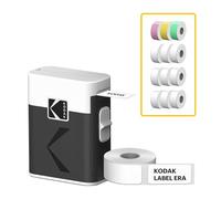 KODAK Label Era M50 Label Maker Machine Bundle, White (Printer with 1 Roll Sticker Label + 12 Rolls, White 9 Rolls, Pink/Green/Yellow 1 Roll each)