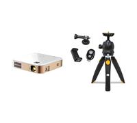 KODAK Luma 350 Portable Smart Projector, Powerful Ultra HD Rechargeable Video & PhotoGear Mini Adjustable Tripod with Remote, 360 Ball Head, Compact