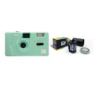 KODAK M35 DA00234 - Rechargeable Camera 35mm, Fixed Wide-Angle Lens, Optical Viewfinder, Built-in Flash, AAA Battery - Mint Green + GT PHOTO Color Retro Film 35mm - 24 Exposures