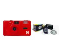 KODAK M35 DA00239 - Rechargeable Camera 35mm, Fixed Wide-Angle Lens, Optical Viewfinder, Built-in Flash, AAA Battery - Red + GT PHOTO Color Retro Film 35mm - 24 Exposures