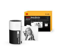 KODAK Memo Shot ERA Kids Instant Digital Camera and Photo Label Printer Bundle, White (Camera with 1 Roll One-Touch Label Cartridge + 9 Rolls Cartridge Set)