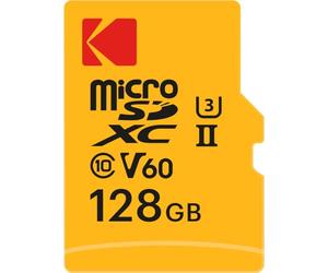 Kodak MicroSD Card 256GB UHS-II U3 V60 Ultra-Fast Speed 300MB/s Read 160MB/s Write 4K/8K Video Ideal for Content Creators - SD Adapter Included