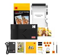 KODAK Mini 2 ERA 4PASS Portable Photo Printer (2.1x3.4 inches), Initial 8 Sheets + 30 Sheets Pack, Accessory Bundle, Black