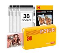 KODAK Mini 2 Retro 2.1x3.4” Portable Photo Printer (60 Sheest) - Wireless Connection, Compatible with iOS, Android & Bluetooth, Real Photo, 4Pass & Lamination Process, Premium Quality - Yellow