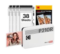 KODAK Mini 2 Retro 2x3 Mobile Photo Printer, 38 Sheets, Bluetooth Phone Printer for iPhone & Android, Instant Color Prints, 4PASS Dye Sublimation, White