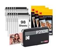KODAK Mini 2 Retro 2x3 Portable Photo Printer, 98 Sheets, Bluetooth Smartphone Printer for iPhone & Android, Instant Color Prints, 4PASS Dye Sublimation, Black