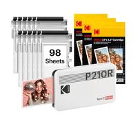 KODAK Mini 2 Retro 2x3 Portable Photo Printer, 98 Sheets, Bluetooth Smartphone Printer for iPhone & Android, Instant Color Prints, 4PASS Dye Sublimation, White