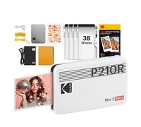 KODAK Mini 2 Retro 4PASS Portable Photo Printer (2.1x3.4 inches) Initial 8 Sheets + 30 Sheet Pack, Gift Bundle, White