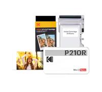 KODAK Mini 2 Retro 4PASS Portable Photo Printer (2.1x3.4 inches) Initial 8 Sheets + 30 Sheets Pack Bundle, White