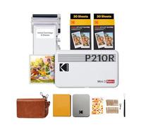 KODAK Mini 2 Retro 4PASS Portable Photo Printer (2.1x3.4 inches) Initial 8 Sheets + 60 Sheet Pack, Gift Bundle, White