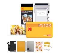 KODAK Mini 2 Retro 4PASS Portable Photo Printer (2.1x3.4 inches) Initial 8 Sheets + 60 Sheet Pack, Gift Bundle, Yellow