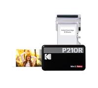 KODAK Mini 2 Retro 4PASS Portable Photo Printer (2.1x3.4 inches) + Initial 8 Sheets, Black