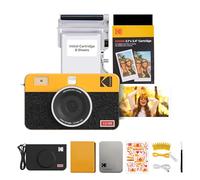 KODAK Mini Shot 2 Retro 4Pass 2-in-1 Instant Camera and Photo Printer (5.3 x 8.6 cm) + Accessory Package 68 Sheets, Yellow