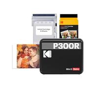 KODAK Mini 3 Retro 3x3'' Portable Photo Printer, 38 Sheets, Bluetooth Smartphone Printer for iOS & Android, Instant Color Prints, 4PASS Dye Sublimation, Black