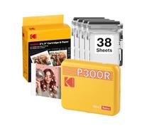 KODAK Mini 3 Retro 3x3 Portable Photo Printer, 4PASS, 38 Sheets, Yellow | Bluetooth, iPhone & Android Smartphone Compatible, Smudge-Proof, Water-Resistant, Fade-Resistant