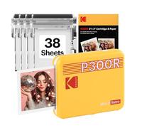KODAK Mini 3 Retro 3x3'' Portable Photo Printer, Bluetooth Smartphone Printer for iOS & Android, Instant Color Prints, 4PASS Dye Sublimation (Yellow, 38 Sheets)