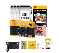 KODAK Mini Shot 2 ERA 2x3 Instant Camera, 38 Sheets Gift Bundle, Yellow | Bluetooth, iPhone & Android Smartphone Compatible, 13MP Camera, Retake Before Printing, Water, Fingerprint & Fade Resistant