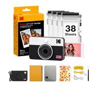 KODAK Mini Shot 2 Retro 2x3 Instant Camera, 38 Sheets Gift Bundle, White