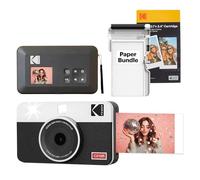 KODAK Mini Shot 2 Retro 2x3” Instant Digital Camera & Photo Printer, 2-in-1 Portable Print Camera, Bluetooth Smartphone Printer for iOS & Android, 4PASS Dye Sublimation (White, 38 Sheets)