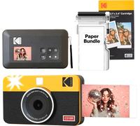 KODAK Mini Shot 2 Retro 4PASS 2-in-1 Camera Printer Combo Yellow 38 Sheet Bundle
