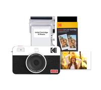 Kodak Mini Shot 2 Retro 4PASS Instant Camera and Portable Photo Printer 2-in-1, 5.38.6 Centimeters Instant Prints, 38 Sheet Bundle, White