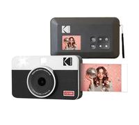 KODAK Mini Shot 2 Retro 4Pass 2-in-1 Instant Camera and Photo Printer (5.3 x 8.6 cm), Compatible with iOS & Android, 8 Sheets - White