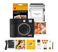 KODAK Mini Shot 3 ERA 3x3 Instant Camera, 38 Sheets Gift Bundle, Black | Bluetooth, iPhone & Android Smartphone Compatible, 13MP Camera, Retake Before Printing, Water, Fingerprint & Fade Resistant