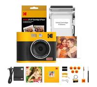 KODAK Mini Shot 3 Era 3x3” Instant Digital Camera & Photo Printer, 2-in-1 Portable Print Camera, Bluetooth Smartphone Printer for iOS & Android, 4PASS Dye Sublimation (Yellow, Gift Bundle)