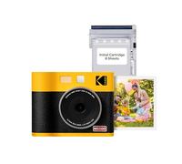 KODAK Mini Shot 3 ERA 4PASS 2-in-1 Instant Camera and Photo Printer (7.6 x 7.6 cm) Instant Camera + 8 Sheets, Yellow